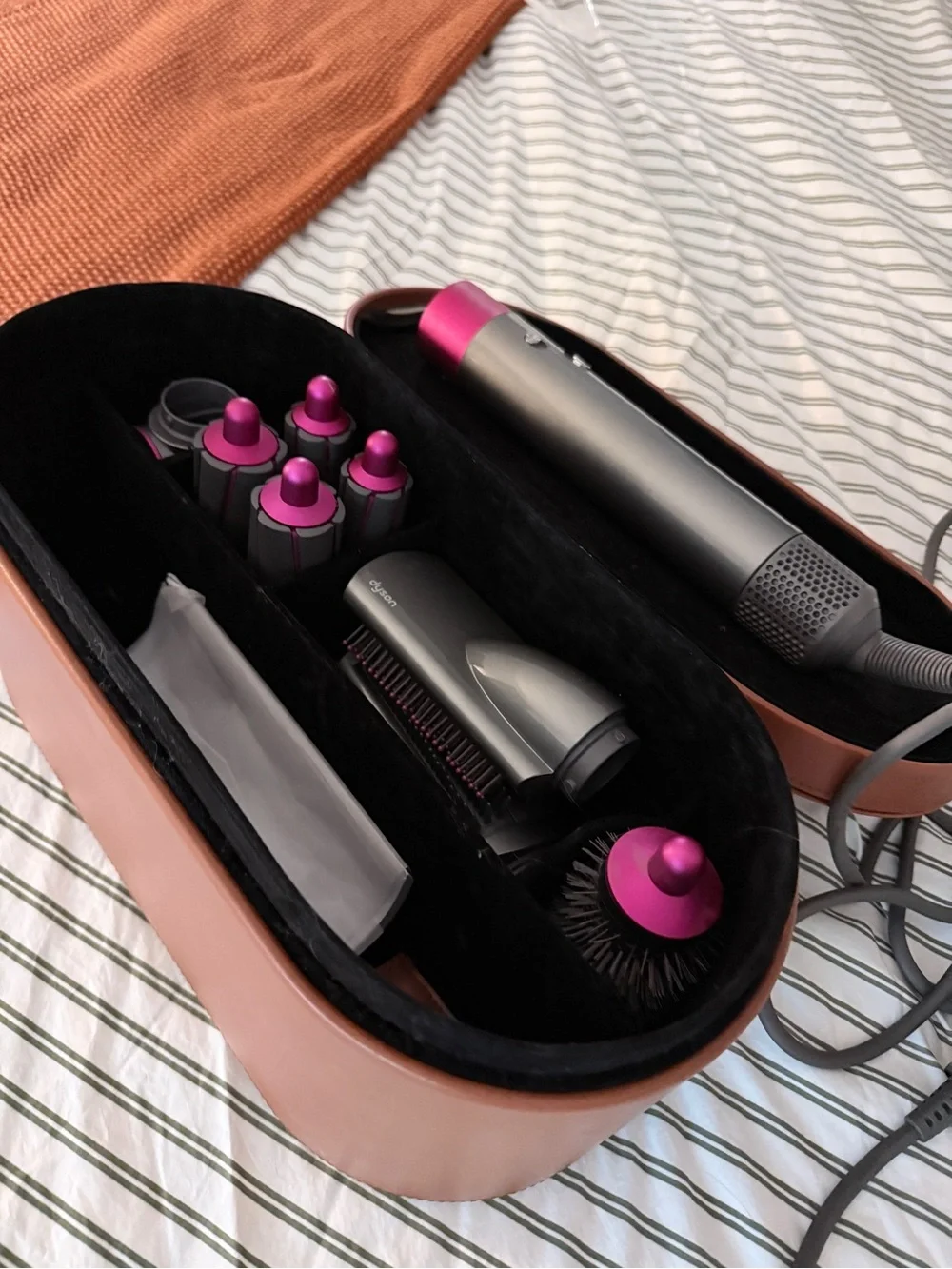 Dyson Hair Styling Set in Pink and Gunmetal